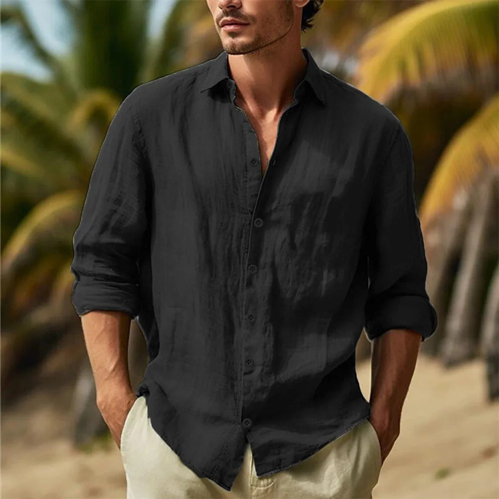 Oryon Linen Button-Up Shirt