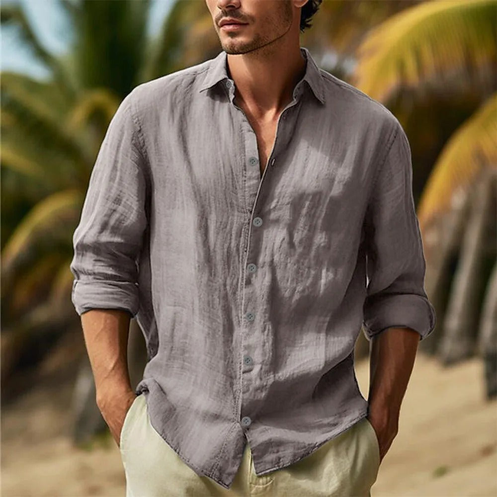 Oryon Linen Button-Up Shirt